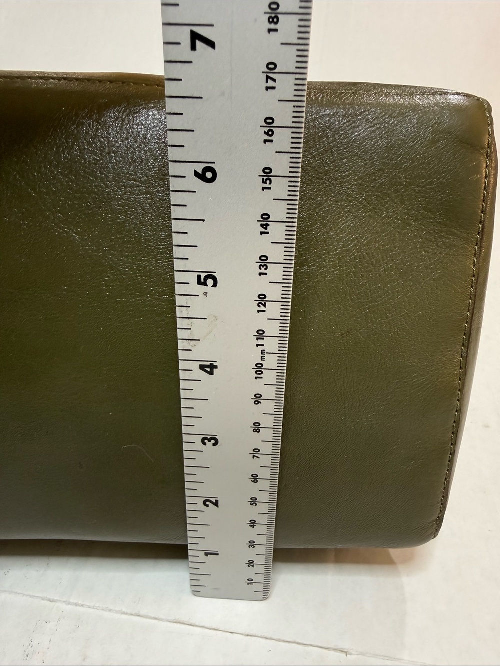 Vintage Hobo International Olive Green Leather Bag Structured Satchel Purse - Picture 11 of 16